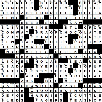 0824-14 New York Times Crossword Answers 24 Aug 14, Sunday
