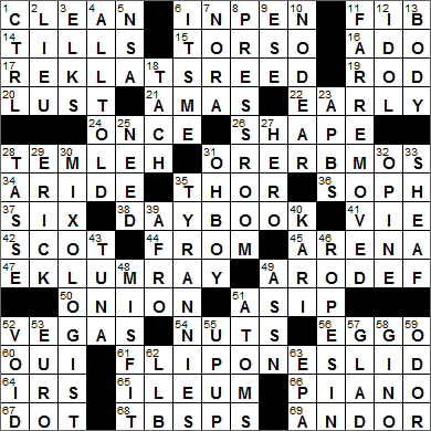 0904-14 New York Times Crossword Answers 4 Sep 14, Thursday