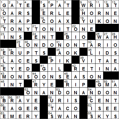 0916-14 New York Times Crossword Answers 16 Sep 14, Tuesday