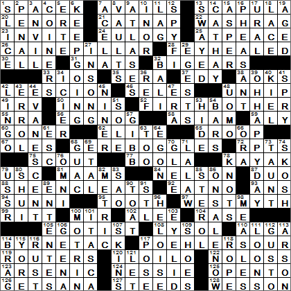 0914-14 New York Times Crossword Answers 14 Sep 14, Sunday