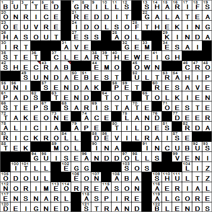 1019-14 New York Times Crossword Answers 19 Oct 14, Sunday