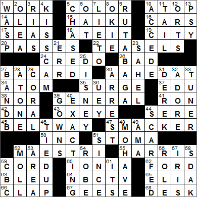 1113-14 New York Times Crossword Answers 13 Nov 14, Thursday