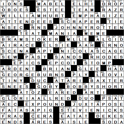1116-14 New York Times Crossword Answers 16 Nov 14, Sunday