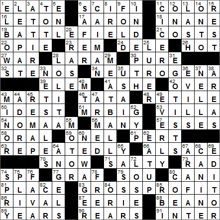 1101-14 New York Times Crossword Answers 1 Nov 14, Saturday