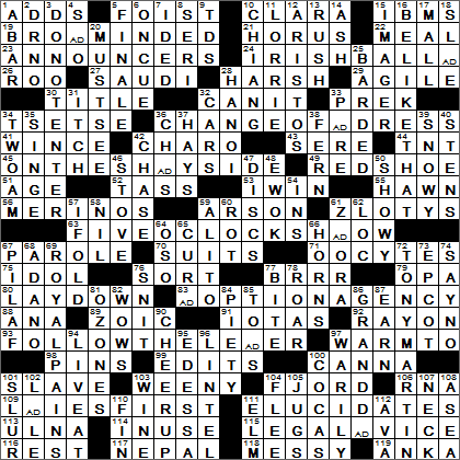 1130-14 New York Times Crossword Answers 30 Nov 14, Sunday