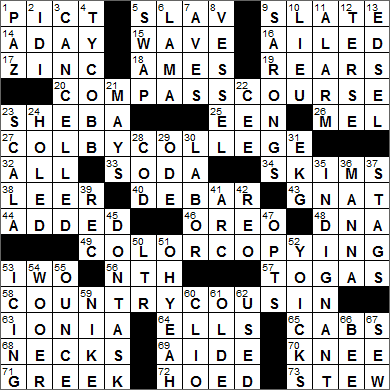 1103-14 New York Times Crossword Answers 3 Nov 14, Monday