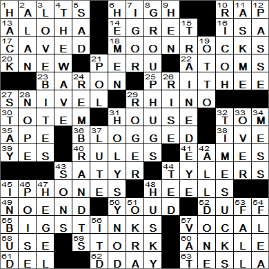 1104-14 New York Times Crossword Answers 4 Nov 14, Tuesday