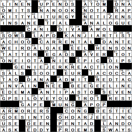1214-14 New York Times Crossword Answers 14 Dec 14, Sunday