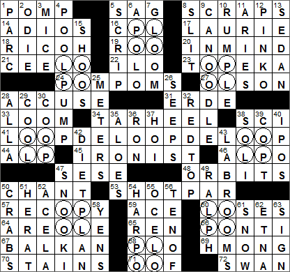 1230-14 New York Times Crossword Answers 30 Dec 14, Tuesday