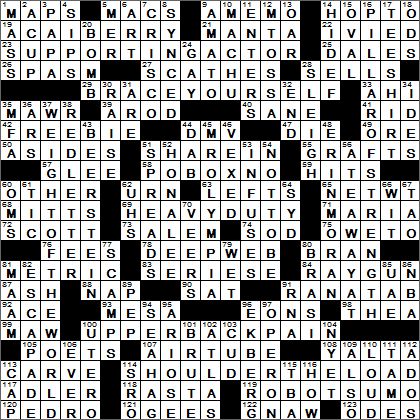 1207-14 New York Times Crossword Answers 7 Dec 14, Sunday