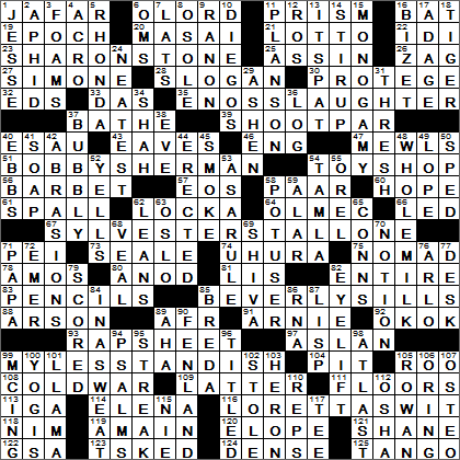 0111-15 New York Times Crossword Answers 11 Jan 15, Sunday