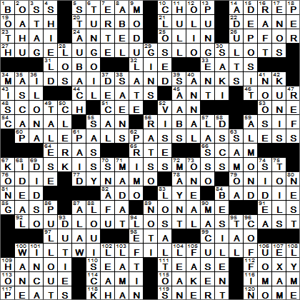 0118-15 New York Times Crossword Answers 18 Jan 15, Sunday