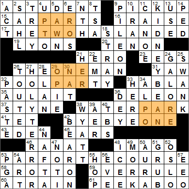 0101-15 New York Times Crossword Answers 1 Jan 15, Thursday