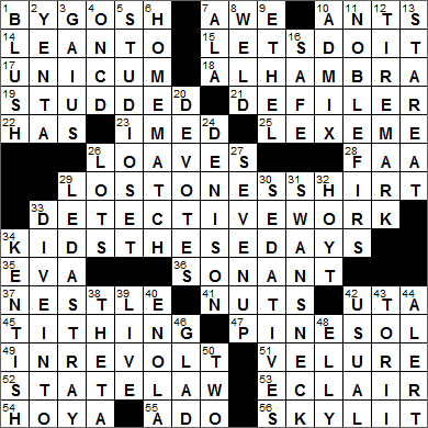 0124-15 New York Times Crossword Answers 24 Jan 15, Saturday