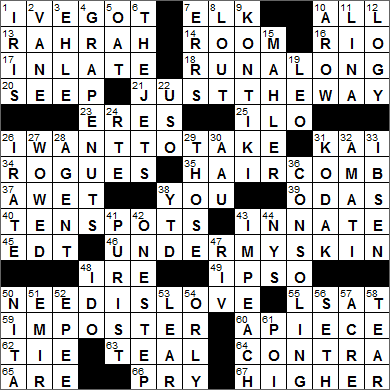 0128-15 New York Times Crossword Answers 28 Jan 15, Wednesday