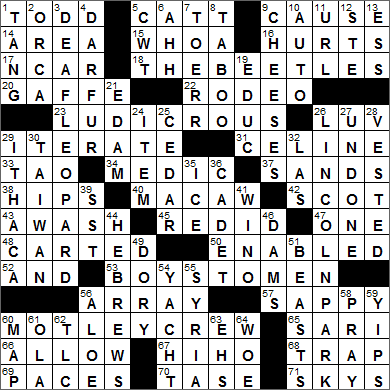 0211-15 New York Times Crossword Answers 11 Feb 15, Wednesday