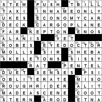 0213-15 New York Times Crossword Answers 13 Feb 15, Friday