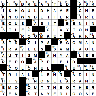 0220-15 New York Times Crossword Answers 20 Feb 15, Friday