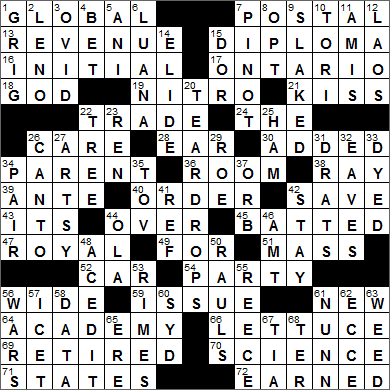 0203-15 New York Times Crossword Answers 3 Feb 15, Tuesday