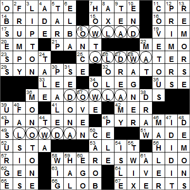 0209-15 New York Times Crossword Answers 9 Feb 15, Monday