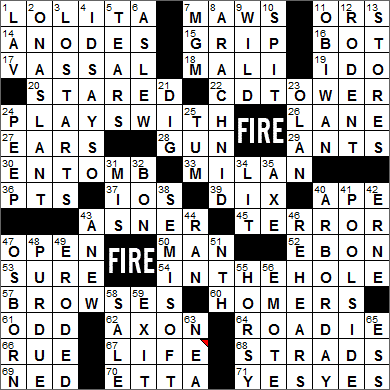 0312-15 New York Times Crossword Answers 12 Mar 15, Thursday