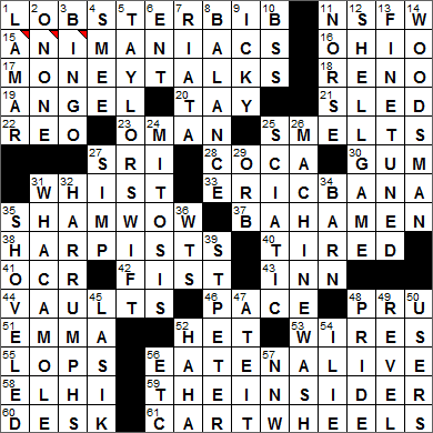 0314-15 New York Times Crossword Answers 14 Mar 15, Saturday