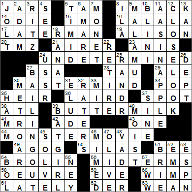 0317-15 New York Times Crossword Answers 17 Mar 15, Tuesday