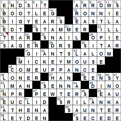 0320-15 New York Times Crossword Answers 20 Mar 15, Friday