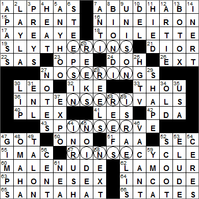 0326-15 New York Times Crossword Answers 26 Mar 15, Thursday