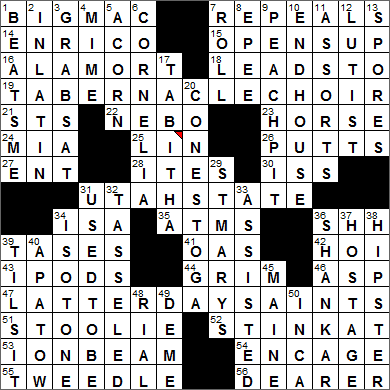 0327-15 New York Times Crossword Answers 27 Mar 15, Friday
