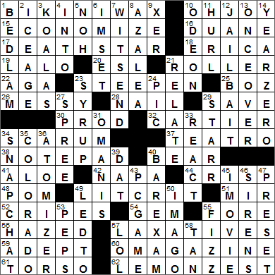 0328-15 New York Times Crossword Answers 28 Mar 15, Saturday