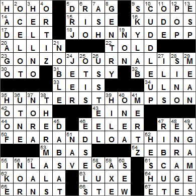 0303-15 New York Times Crossword Answers 3 Mar 15, Tuesday