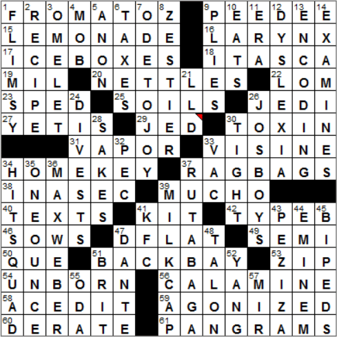 0307-15 New York Times Crossword Answers 7 Mar 15, Saturday