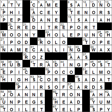 0422-15 New York Times Crossword Answers 22 Apr 15, Wednesday