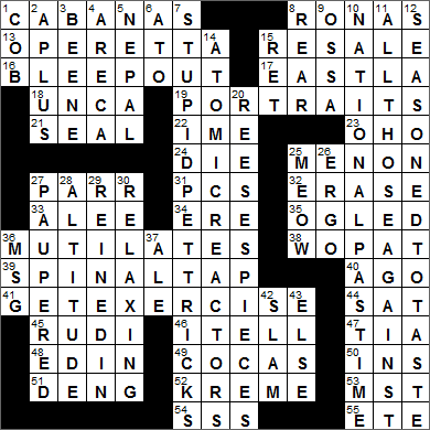 0402-15 New York Times Crossword Answers 2 Apr 15, Thursday