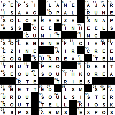 0601-15 New York Times Crossword Answers 1 Jun 15, Monday