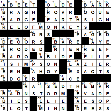 0521-15 New York Times Crossword Answers 21 May 15, Thursday
