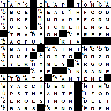 0529-15 New York Times Crossword Answers 29 May 15, Friday