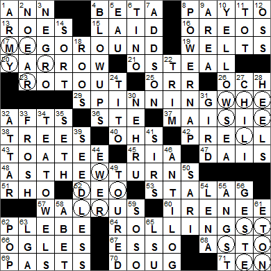 0610-15 New York Times Crossword Answers 10 Jun 15, Wednesday