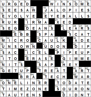 0617-15 New York Times Crossword Answers 17 Jun 15, Wednesday