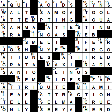 0622-15 New York Times Crossword Answers 22 Jun 15, Monday