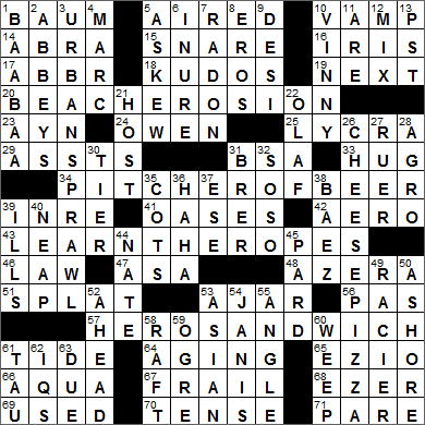 0602-15 New York Times Crossword Answers 2 Jun 15, Tuesday