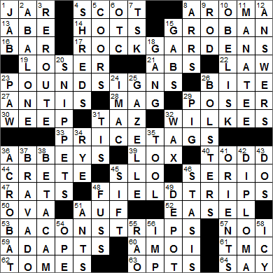 0630-15 New York Times Crossword Answers 30 Jun 15, Tuesday
