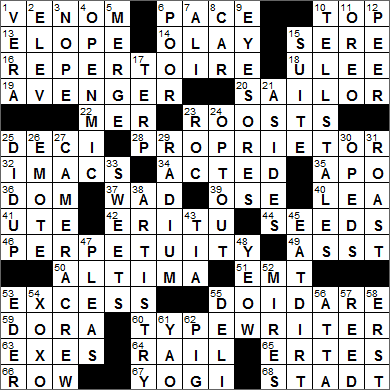 0715-15 New York Times Crossword Answers 15 Jul 15, Wednesday