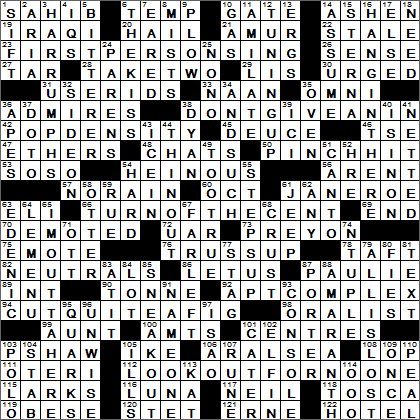 0719-15 New York Times Crossword Answers 19 Jul 15, Sunday