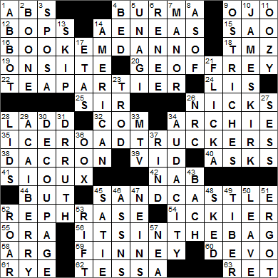 0721-15 New York Times Crossword Answers 21 Jul 15, Tuesday