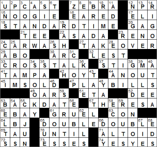 0729-15 New York Times Crossword Answers 29 Jul 15, Wednesday