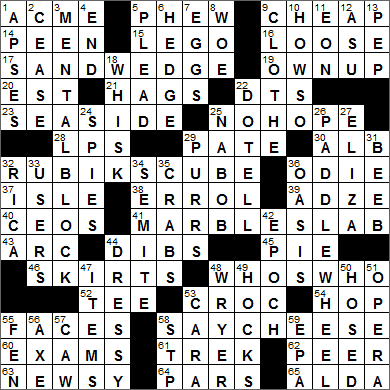 0810-15 New York Times Crossword Answers 10 Aug 15, Monday