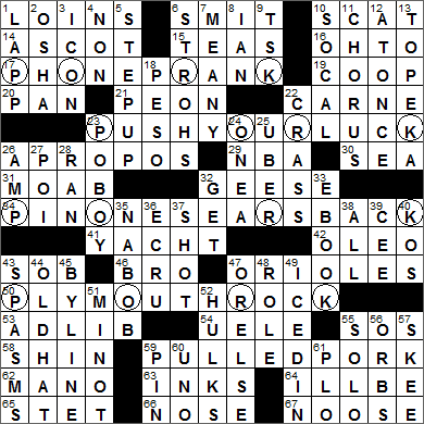 0811-15 New York Times Crossword Answers 11 Aug 15, Tuesday