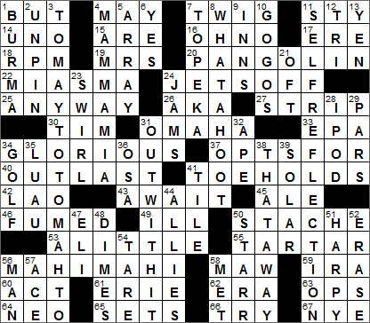 0812-15 New York Times Crossword Answers 12 Aug 15, Wednesday